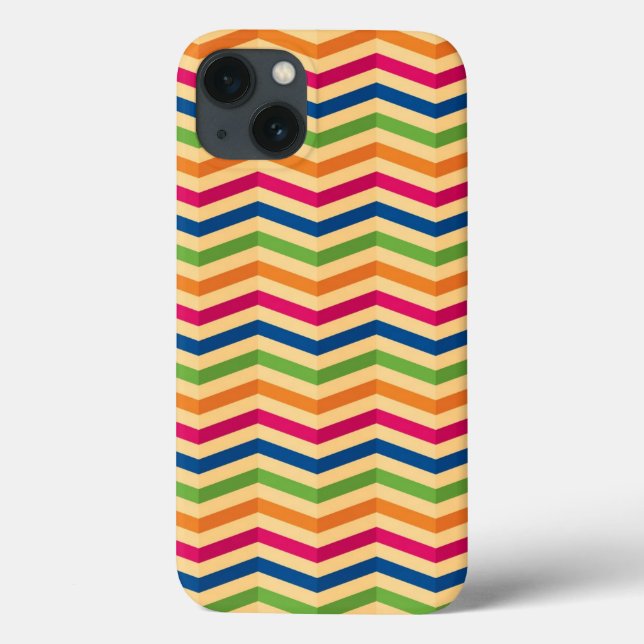 Hintergrund mit Streifen im Retro Case-Mate iPhone Hülle (Rückseite)