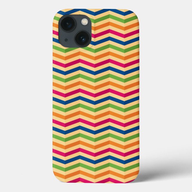 Hintergrund mit Streifen im Retro Case-Mate iPhone Hülle (Rückseite)