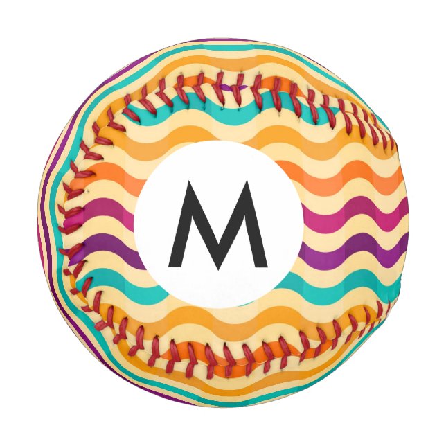 Hintergrund mit Streifen in Retro 2 Baseball (Vorderseite Links)