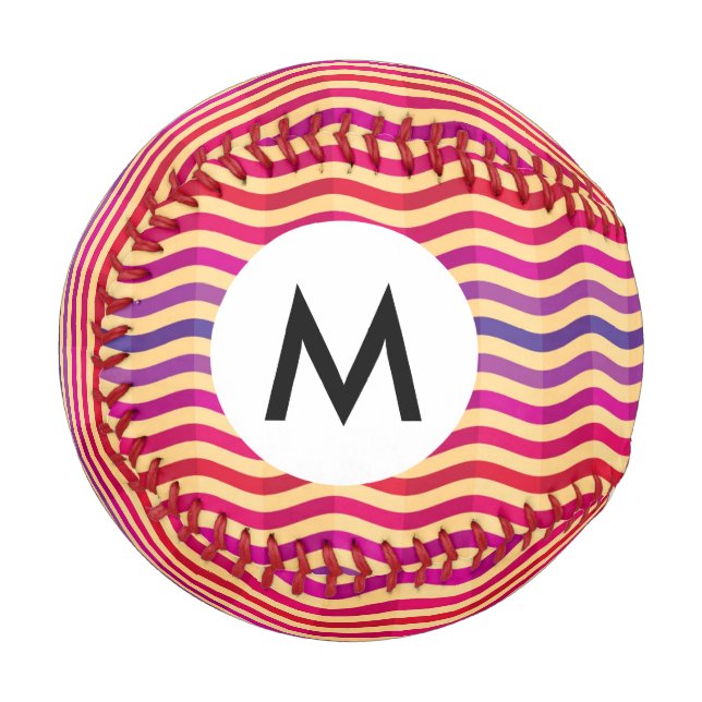 Hintergrund mit Streifen in Retro 3 Baseball (Vorderseite Links)