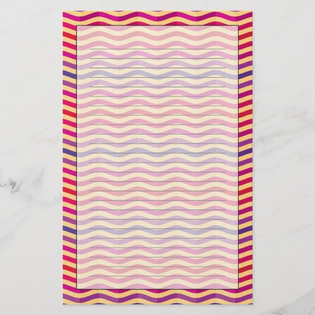 Hintergrund mit Streifen in Retro 3 Briefpapier (Vorderseite)
