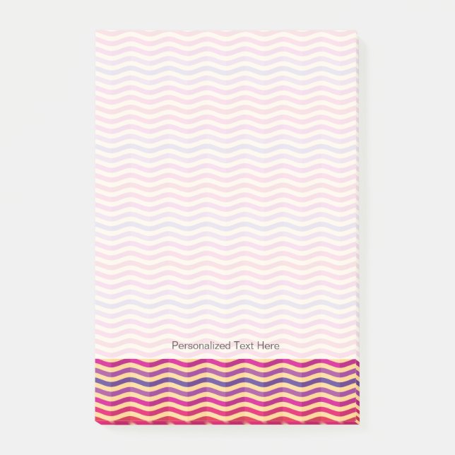 Hintergrund mit Streifen in Retro 3 Post-it Klebezettel (Vorderseite)