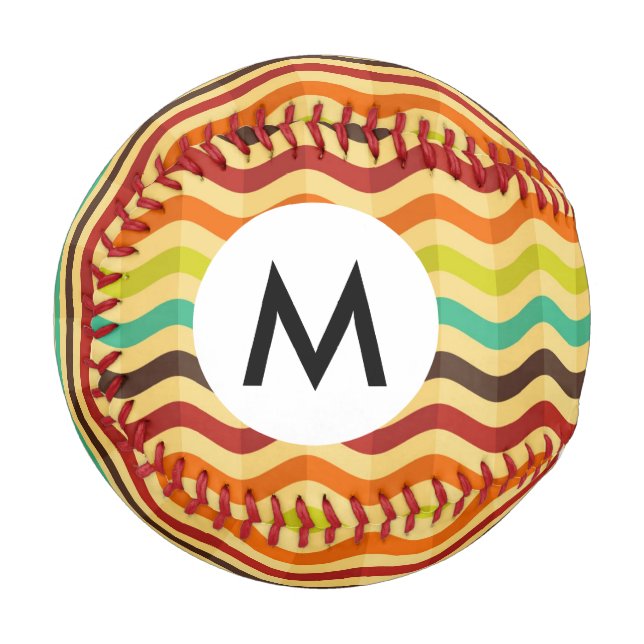 Hintergrund mit Streifen in Retro 4 Baseball (Vorderseite Links)