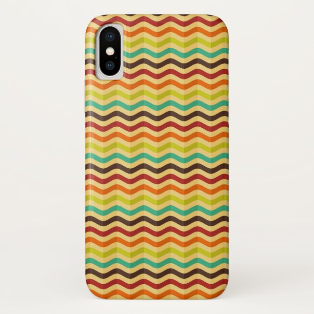 Hintergrund mit Streifen in Retro 4 Case-Mate iPhone Hülle (Rückseite)
