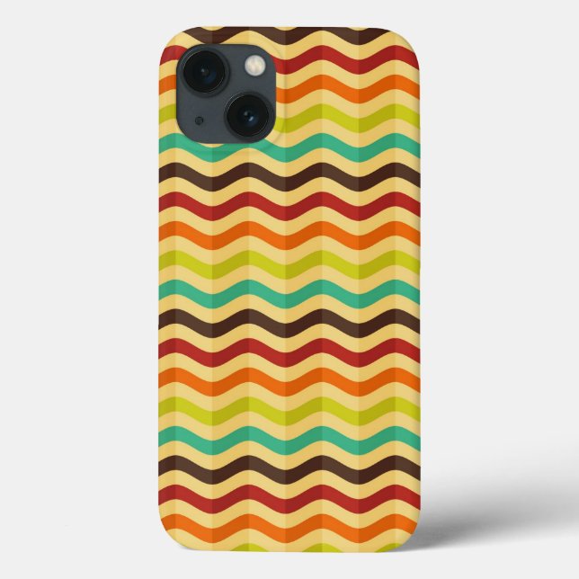 Hintergrund mit Streifen in Retro 4 Case-Mate iPhone Hülle (Rückseite)