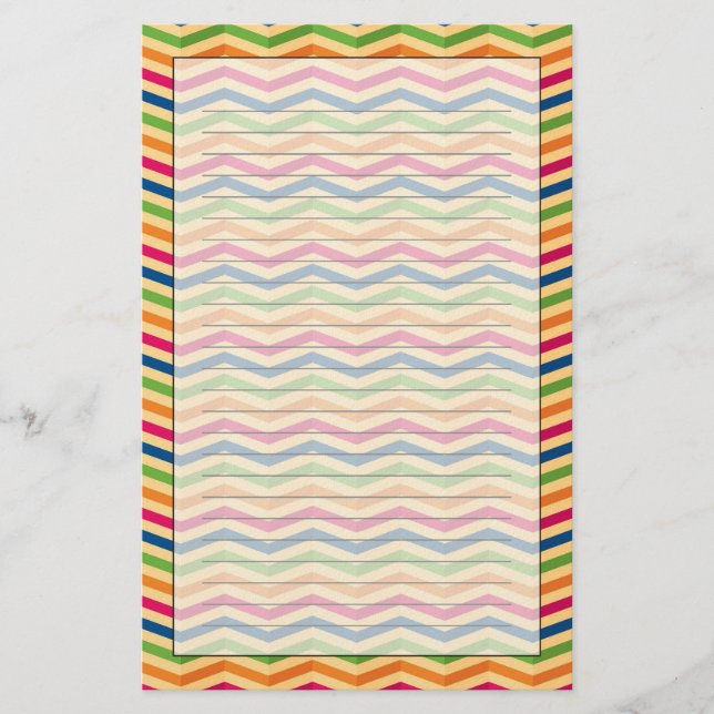 Hintergrund mit Streifen in Retro Briefpapier (Vorderseite)