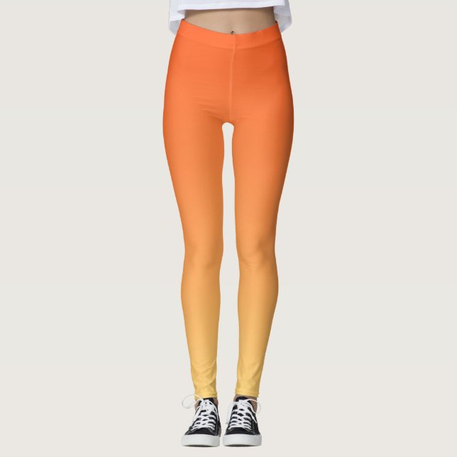 Hintergrund Orange und Gelb Leggings (Vorderseite)