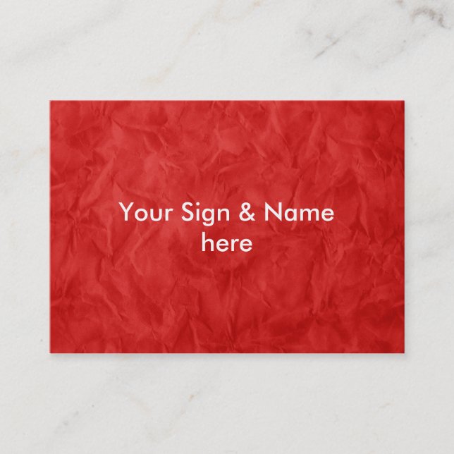 Hintergrund PAPIERTEXTURE - dreckig rot Visitenkarte (Vorderseite)