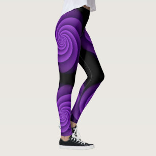 Hintergrund Power Spiralviolett Leggings