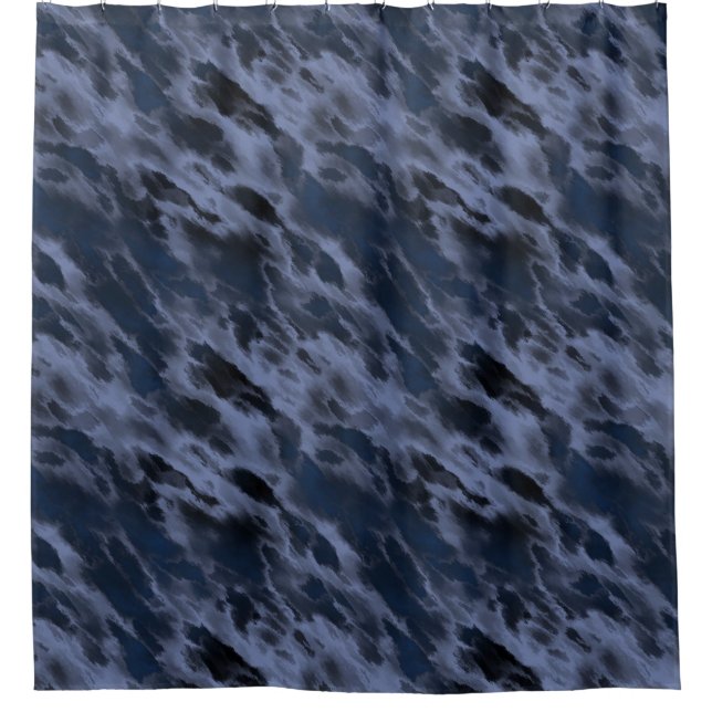 Hintergrund: Quake Clouds Blue Mix + Ihre Ideen Duschvorhang (Vorderseite)