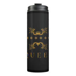 Hintergrund-Reisen für Queen Text Crown Image Thermosbecher