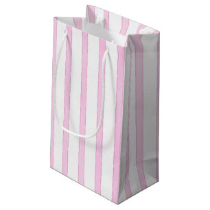 Hintergrund-rosa Aquarell-Streifen Kleine Geschenktüte