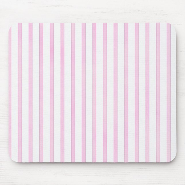 Hintergrund-rosa Aquarell-Streifen Mousepad (Vorne)
