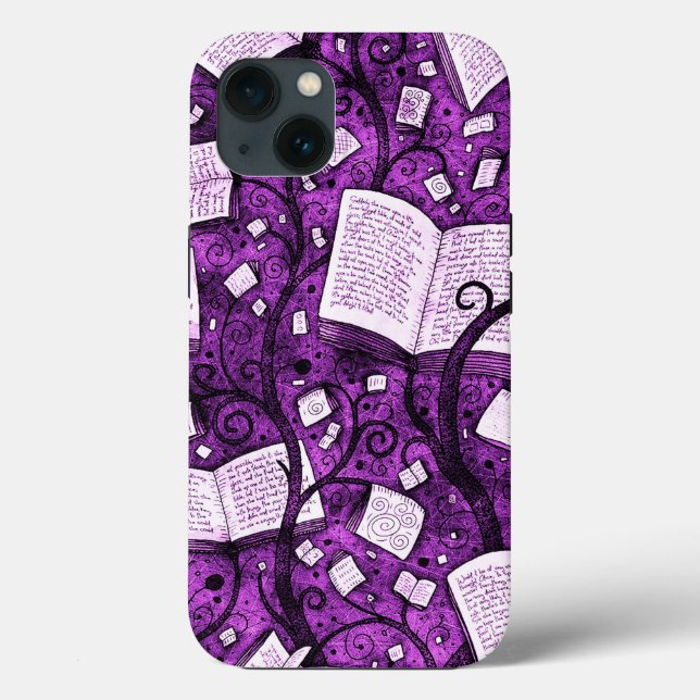 Hintergrund rosa Bücher Case-Mate iPhone Hülle (Rückseite)