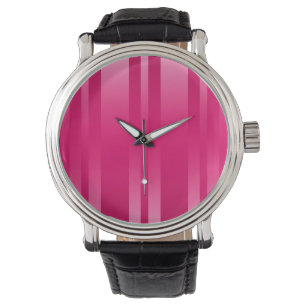 Hintergrund rosa Streifen Armbanduhr