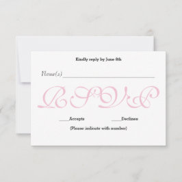 Hintergrund Rosa - UAWG-Empfang-Antwortkarte RSVP Karte