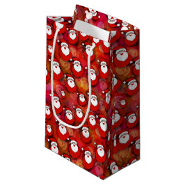 Hintergrund Santa mit Rot und Orange Kleine Geschenktüte