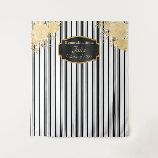 Hintergrund-Tapisserie für Gold Rose Abschluss Fot Wandteppich (Vorderseite)