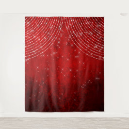 Hintergrund-Tapisserie für Red Glitzer Foto Wandteppich