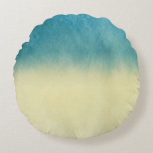 Hintergrund-Textur Aquarellpapier Rundes Kissen