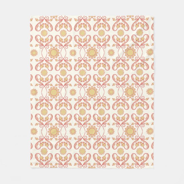 Hintergrund Vintage Blume. Nahtlose Blumenmuster Fleecedecke (Vorderseite)