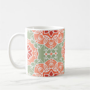 Hintergrund Vintage Blume. Nahtlose Blumenmuster Kaffeetasse