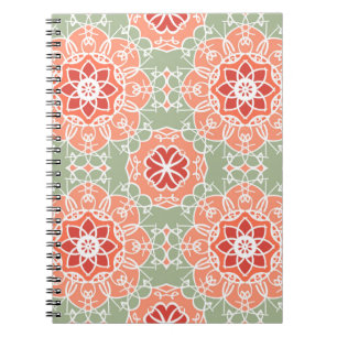 Hintergrund Vintage Blume. Nahtlose Blumenmuster Notizblock