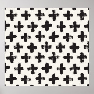 Hintergrund Vintager Abstrakter Pinselstriche Poster