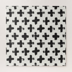 Hintergrund Vintager Abstrakter Pinselstriche Puzzle