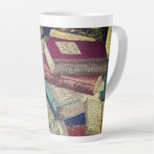 Hintergrund Vintager Bücher Milchtasse