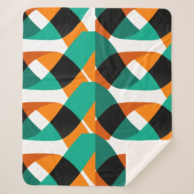 Hintergrund: Vintages Design Sherpadecke (Vorderseite)
