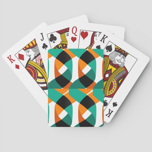 Hintergrund: Vintages Design Spielkarten (Rückseite)