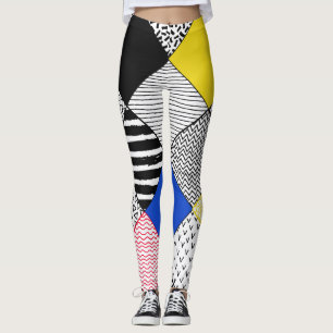 Hintergrund: Vögel, Polka Punkte. Leggings