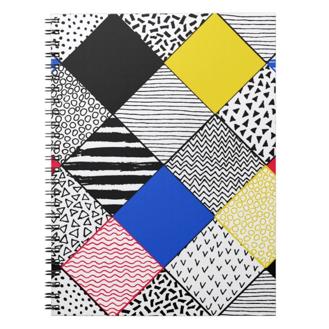 Hintergrund: Vögel, Polka Punkte. Notizblock (Vorderseite)