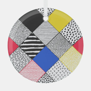 Hintergrund: Vögel, Polka Punkte. Ornament Aus Glas