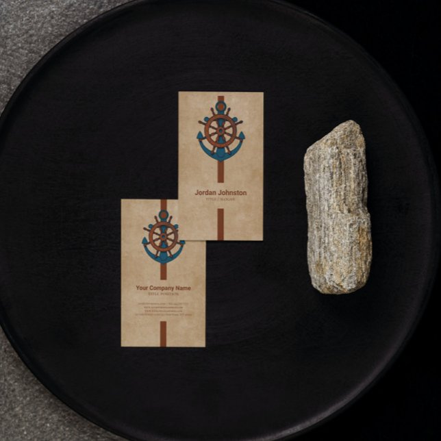 Hintergrund von Ankern und Schiffsrumpf Visitenkarte (Von Creator hochgeladen)