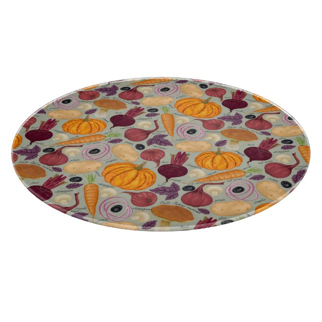 Hintergrund von frischem Gemüse Schneidebrett (Ecke)