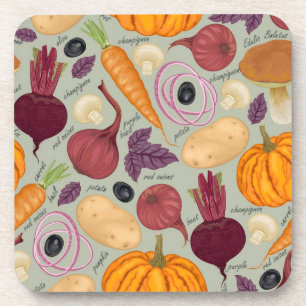 Hintergrund von frischem Gemüse Untersetzer