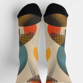 Hintergrund von Kreisen und Punktmustern Socken