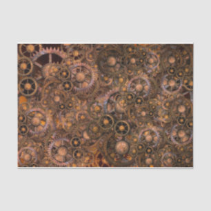 Hintergrund von Steampunkgears Seidenpapier