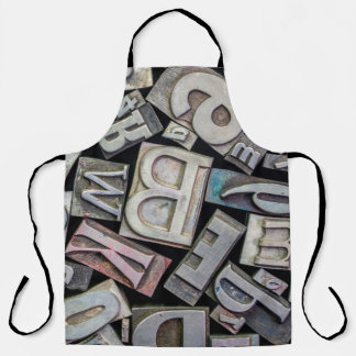 Hintergrund von zufälligem Vintage-Grunge-Letterpr Schürze