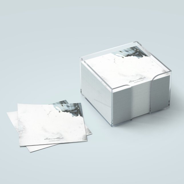 Hintergrund zum dunkelblauen schwarzen Marmor Post-it Klebezettel (Ice Blue Gray Black Marble Background Post-it Notes)