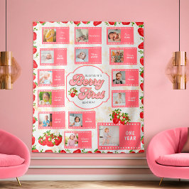 Hintergrundbanner zum Geburtstag des Berry First C Wandteppich