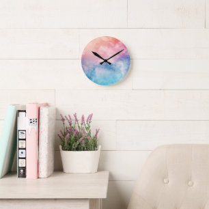 Hintergrundbild abstrakter Kunst Runde Wanduhr