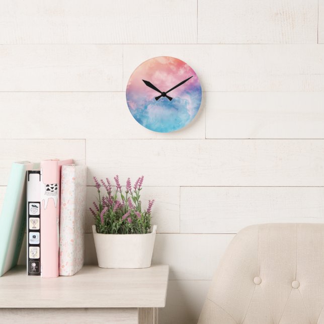 Hintergrundbild abstrakter Kunst Runde Wanduhr (Lesesaal)