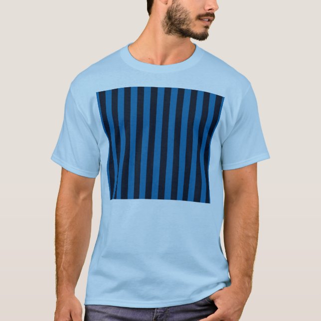 Hintergrundbild für blaue vertikale Streifen anpas T-Shirt (Vorderseite)
