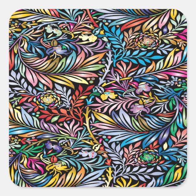 Hintergrundbild für die Blume Abstrakt Wallpaper ( Quadratischer Aufkleber (Vorderseite)