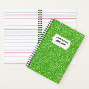 Hintergrundbild für die grüne Komposition von Note Notizbuch