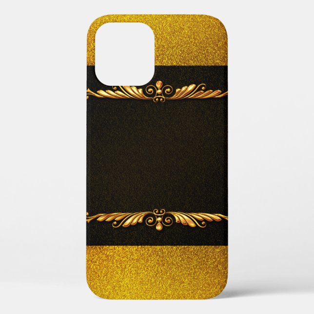 Hintergrundbild Goldrahmen floral Case-Mate iPhone Hülle (Rückseite)