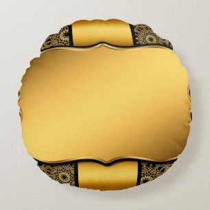 Hintergrundbild Goldrahmen Rundes Kissen